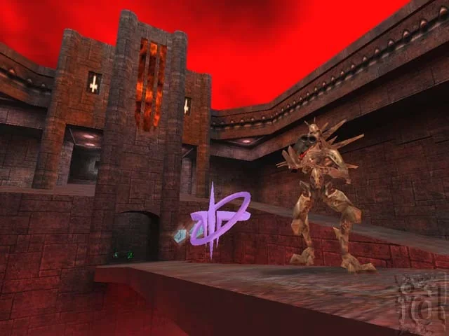 Official Quake III Arena screenshot in a red arena
