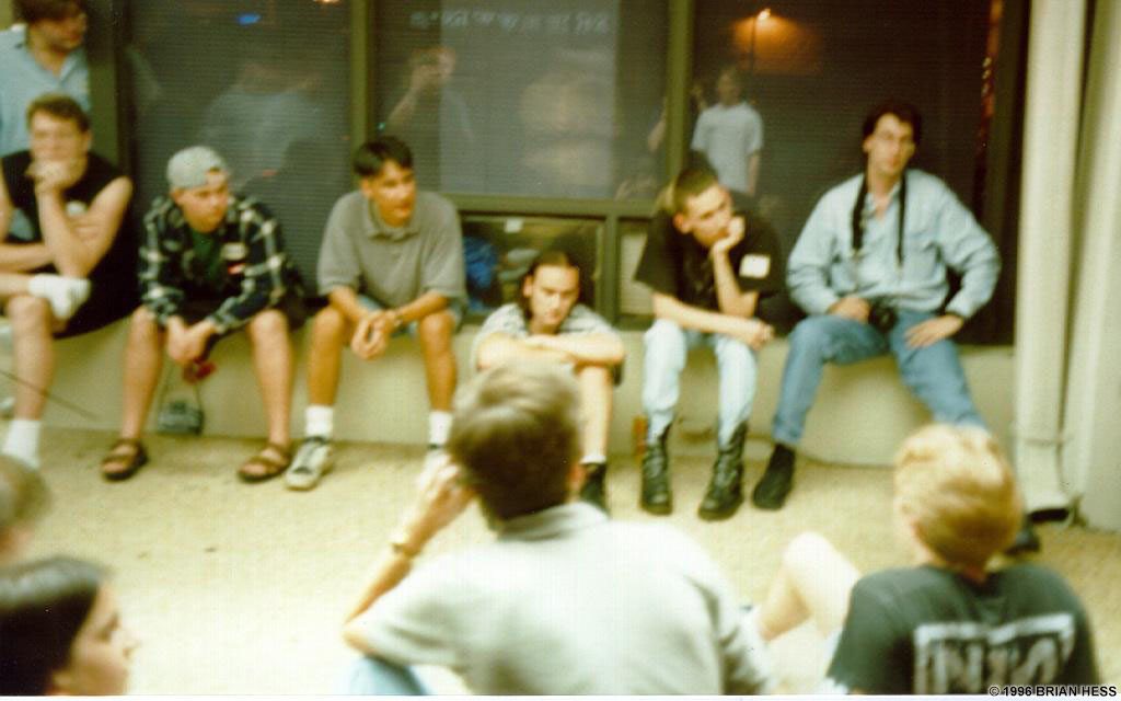 QuakeCon 1996. The first one was a few dozen people hauling towers into a Texas hotel.